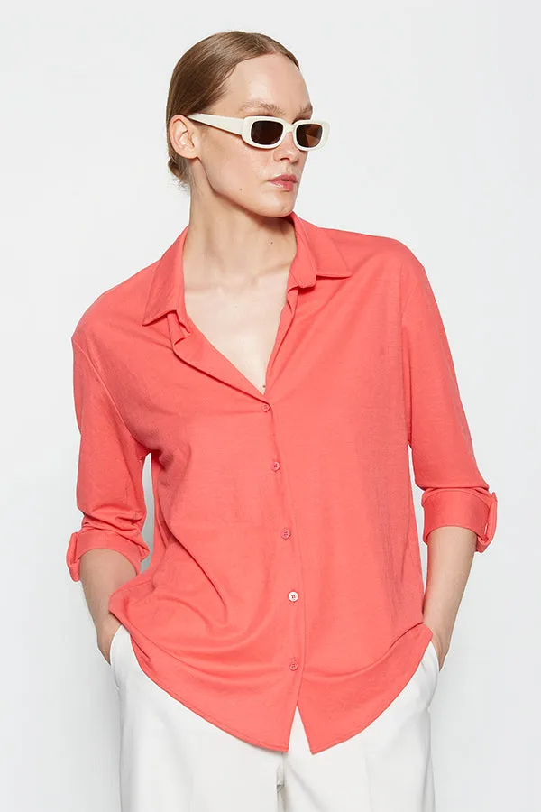 3/4 SLEEVE KNIT SHIRT