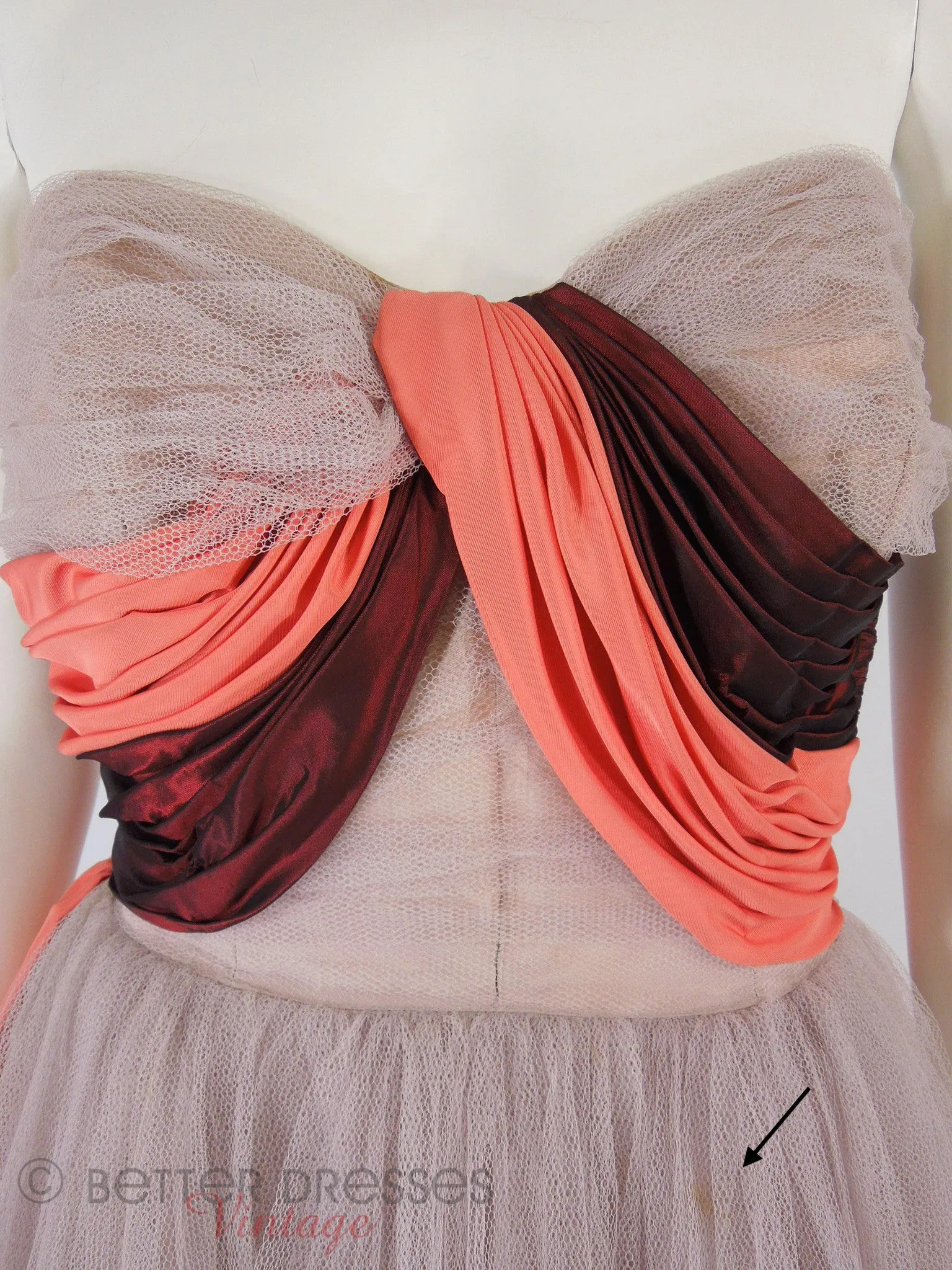 40s/50s Tulle and Taffeta Gown