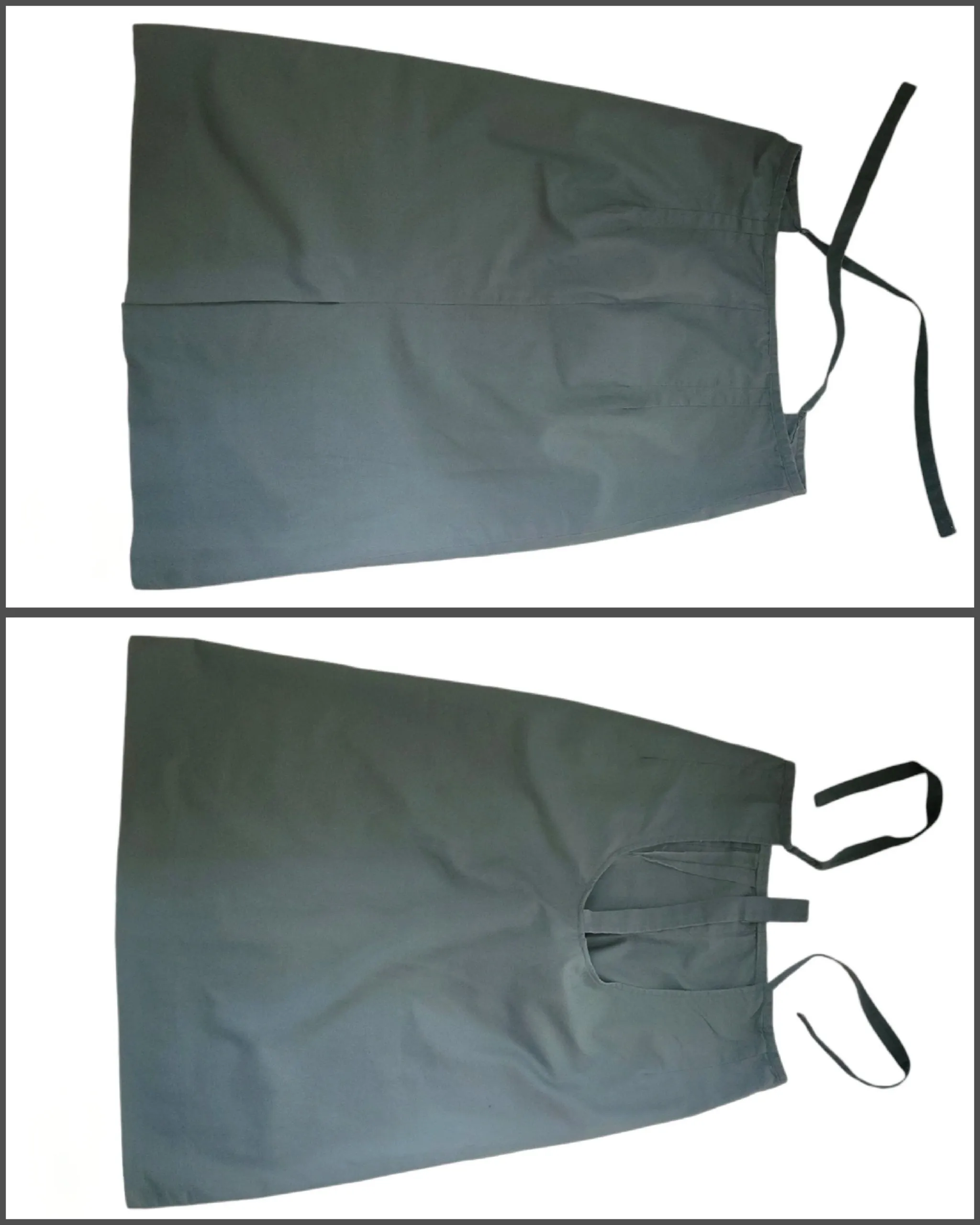 50s Maternity Skirt in Sage Green Cotton Twill - xs, sm