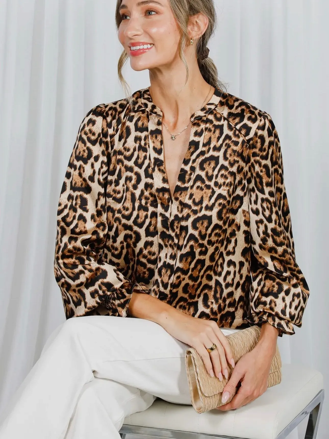 Another Chance Top: Leopard
