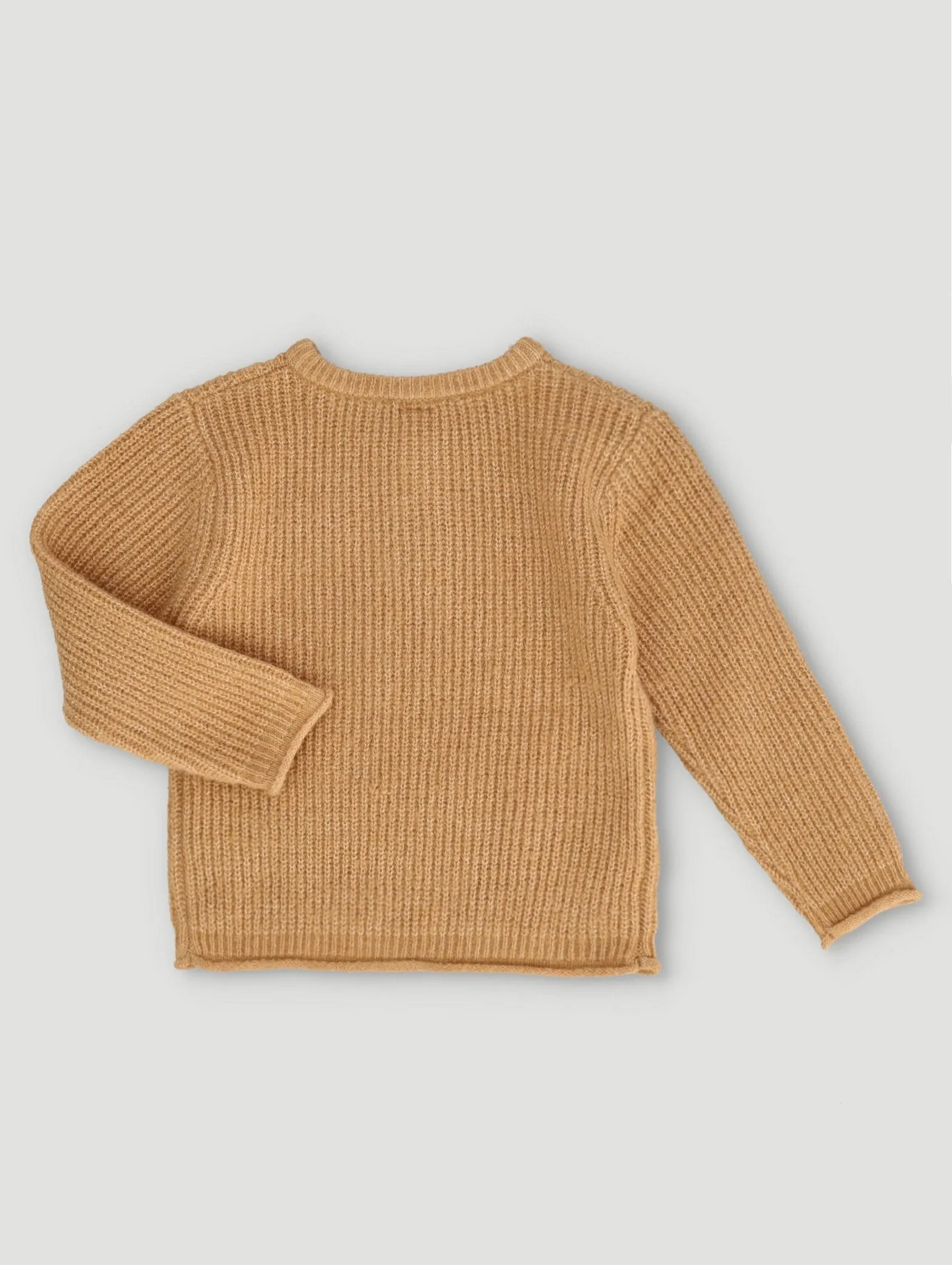 Baby Boys Long Sleeve Henley Knitwear Pullover - Tan
