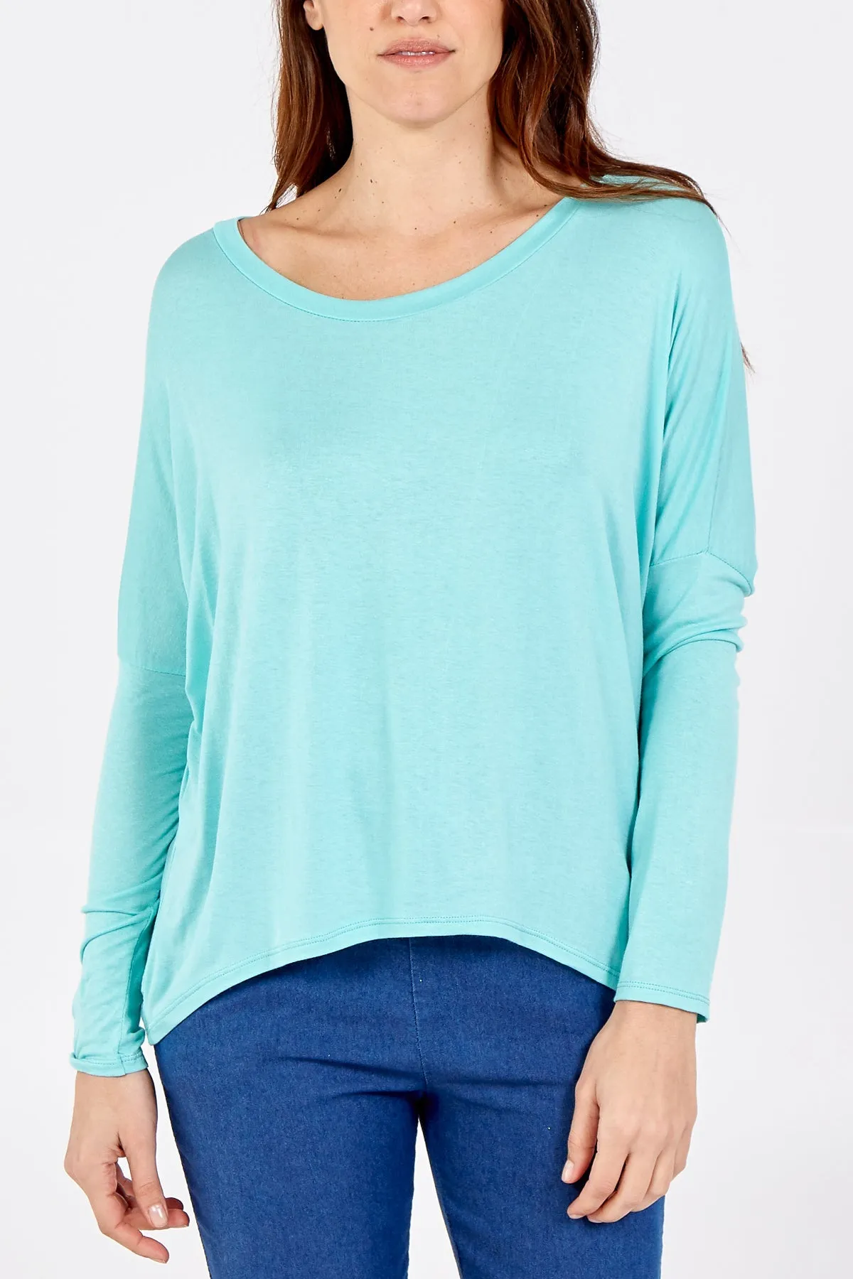 Basic Long Sleeve High Low Top