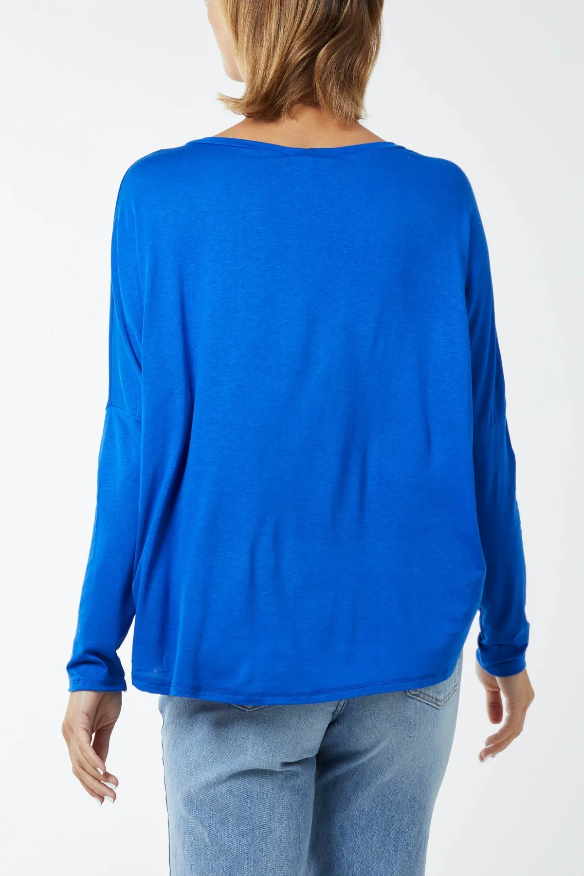 Basic Long Sleeve High Low Top