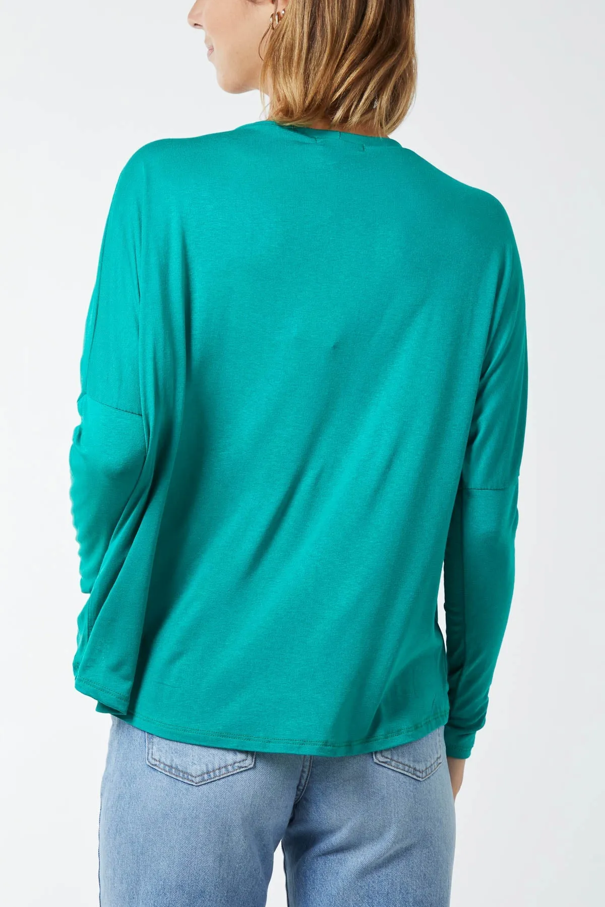Basic Long Sleeve High Low Top