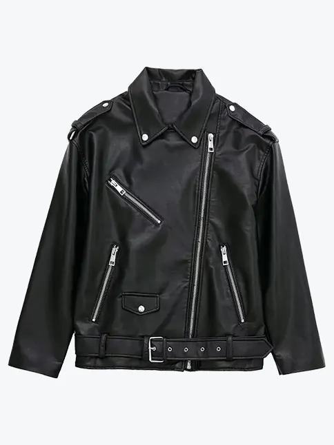 Belted Motorcycle Jacket