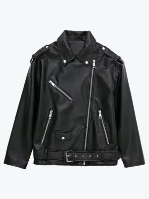 Belted Motorcycle Jacket