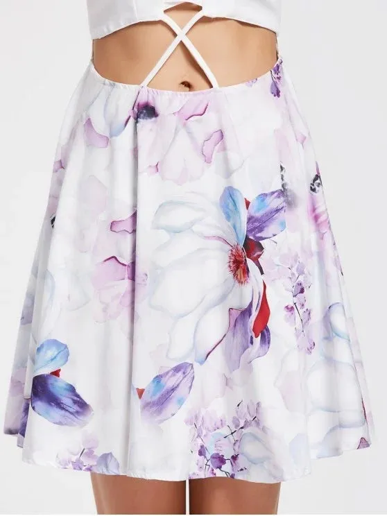 BerryBetty - Gorgeous Floral Cross Back Cut Out Club Dress