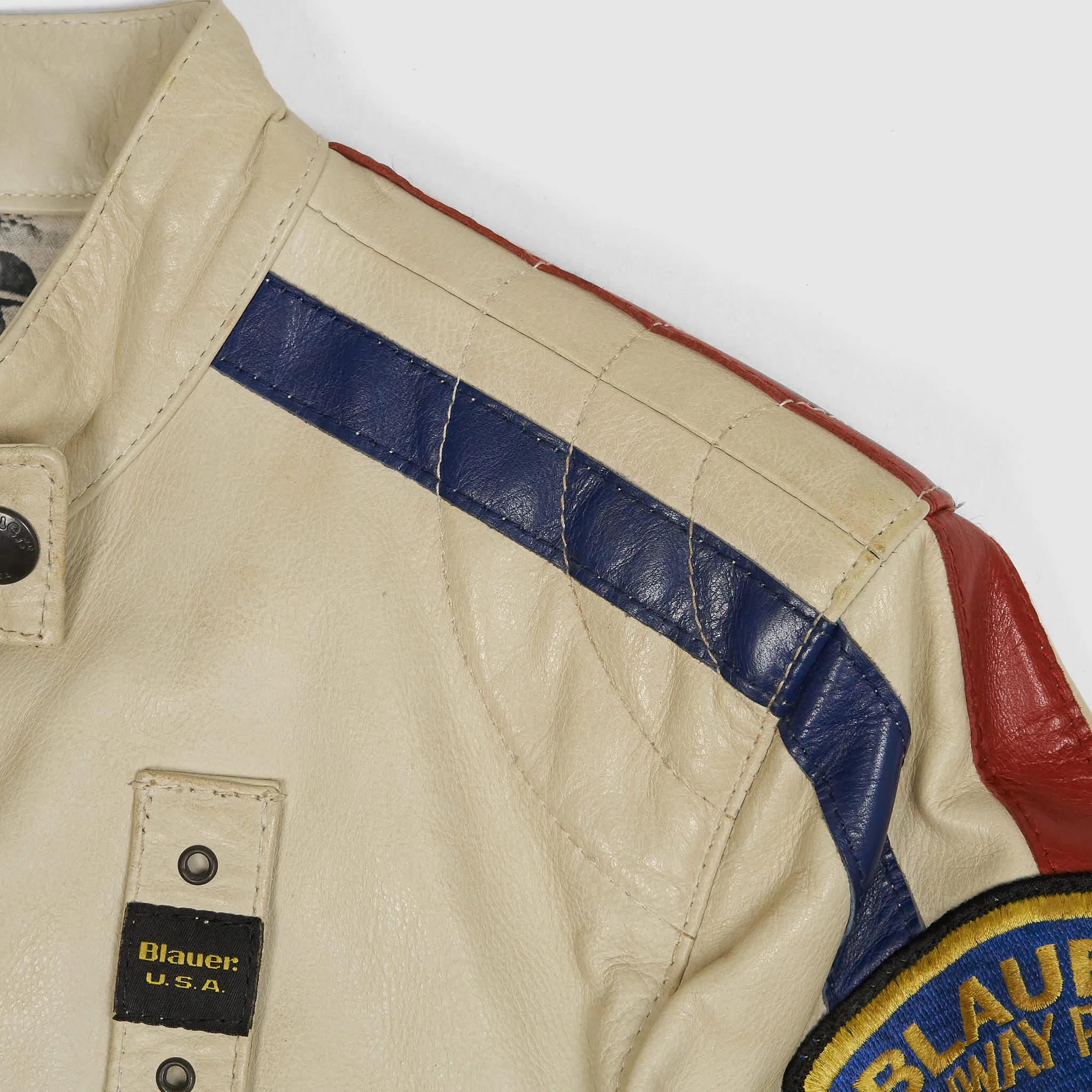 Blauer Ladies Highway Patrol Cafe RacerLeather Jacket