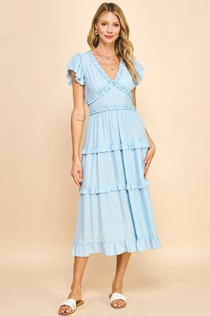 Bluebonnet Breeze Midi Dress