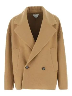 Bottega Veneta Women's Cashmere Double Coat Camel