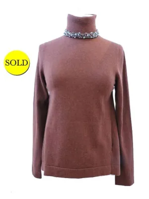 Brunello Cucinelli Cashmere Embelished Sweater Size S