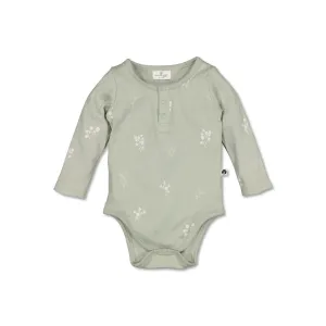 Burrow & Be Henley L/S Bodysuit - Sprig