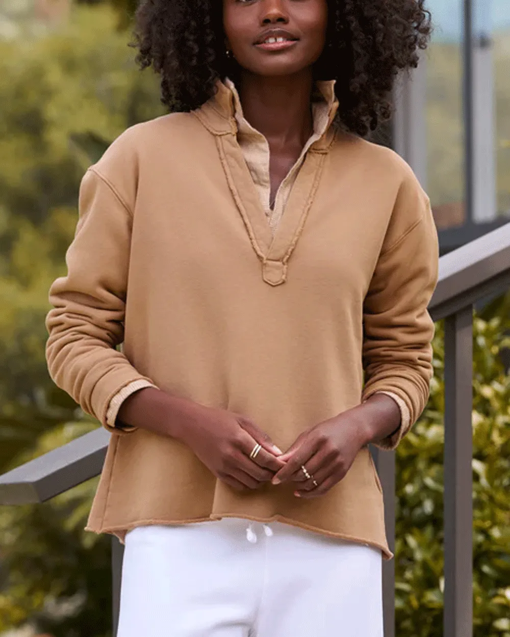 Camel Patrick Popover Henley