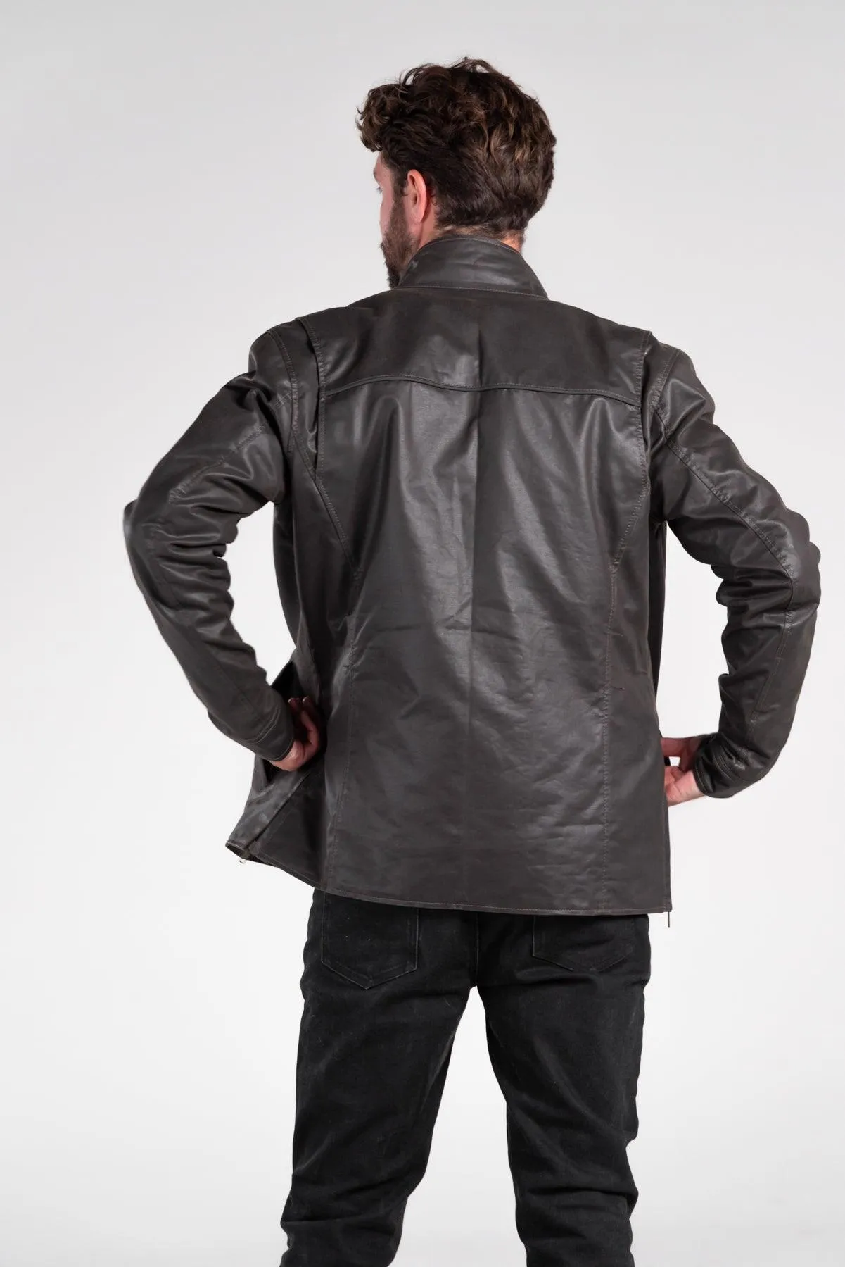 Carrera Mens Waxed Cotton Motorcycle Jacket (Armoured)