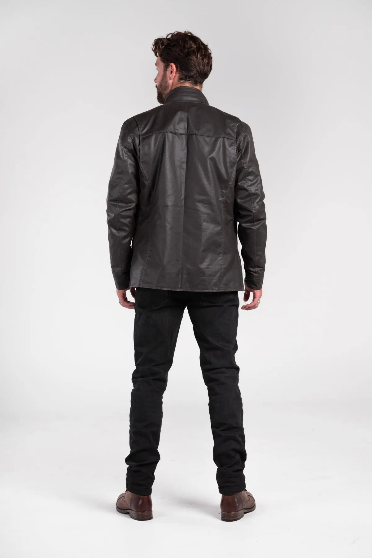 Carrera Mens Waxed Cotton Motorcycle Jacket (Armoured)