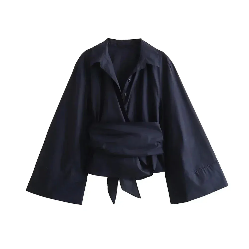 Casey - Long-Sleeved Kimono Blouse