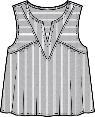 Catalina Stripe Topsail Tank