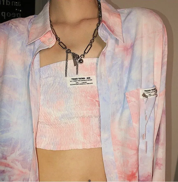 Chain Printed Plus Size Blouses