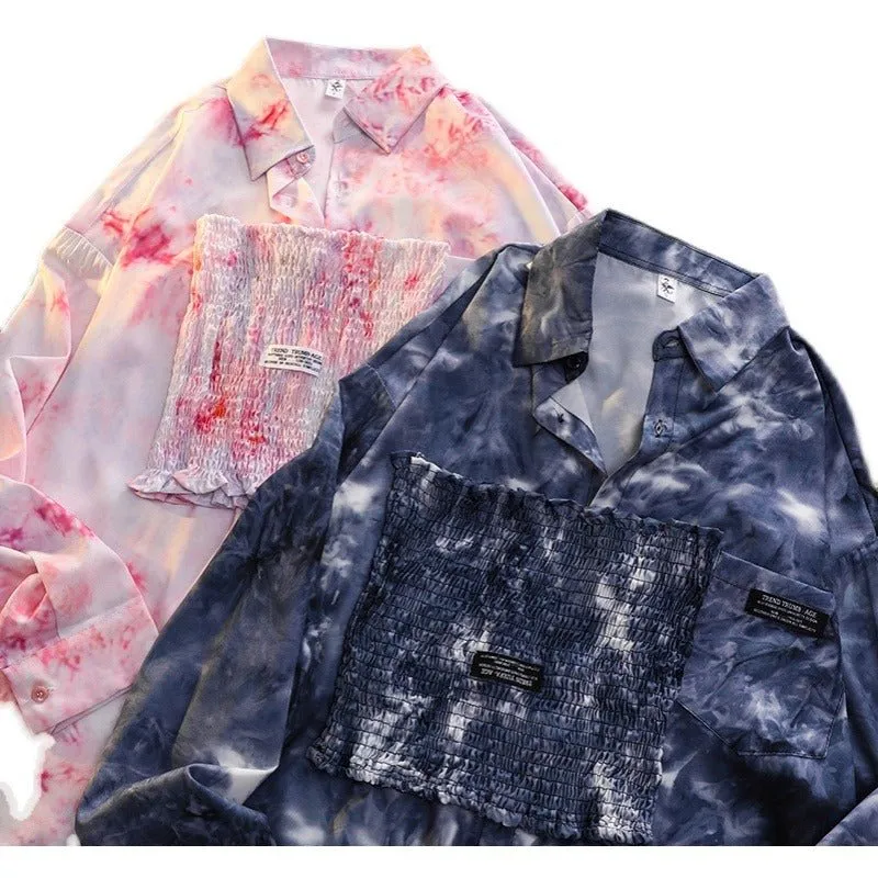 Chain Printed Plus Size Blouses