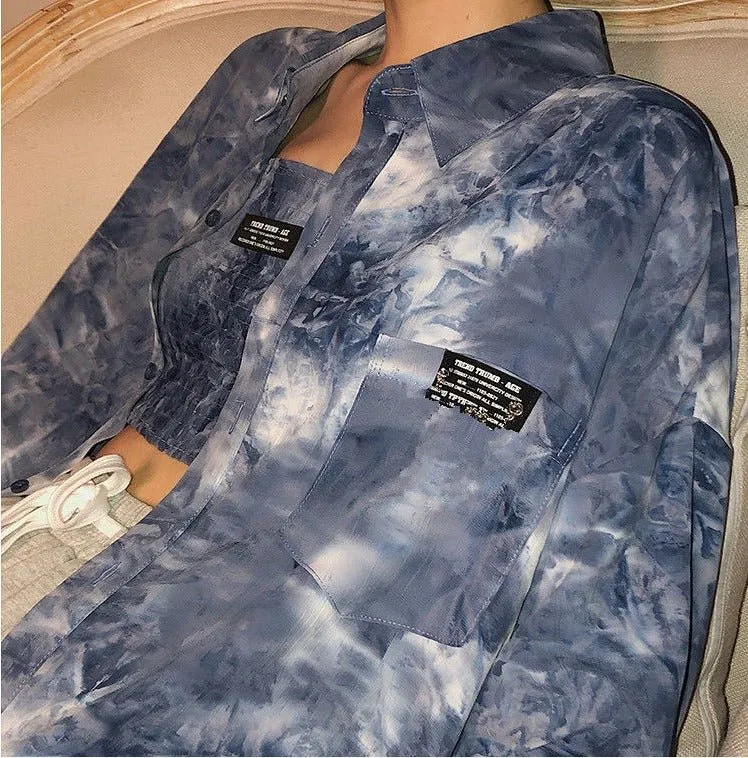 Chain Printed Plus Size Blouses