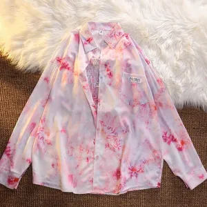 Chain Printed Plus Size Blouses
