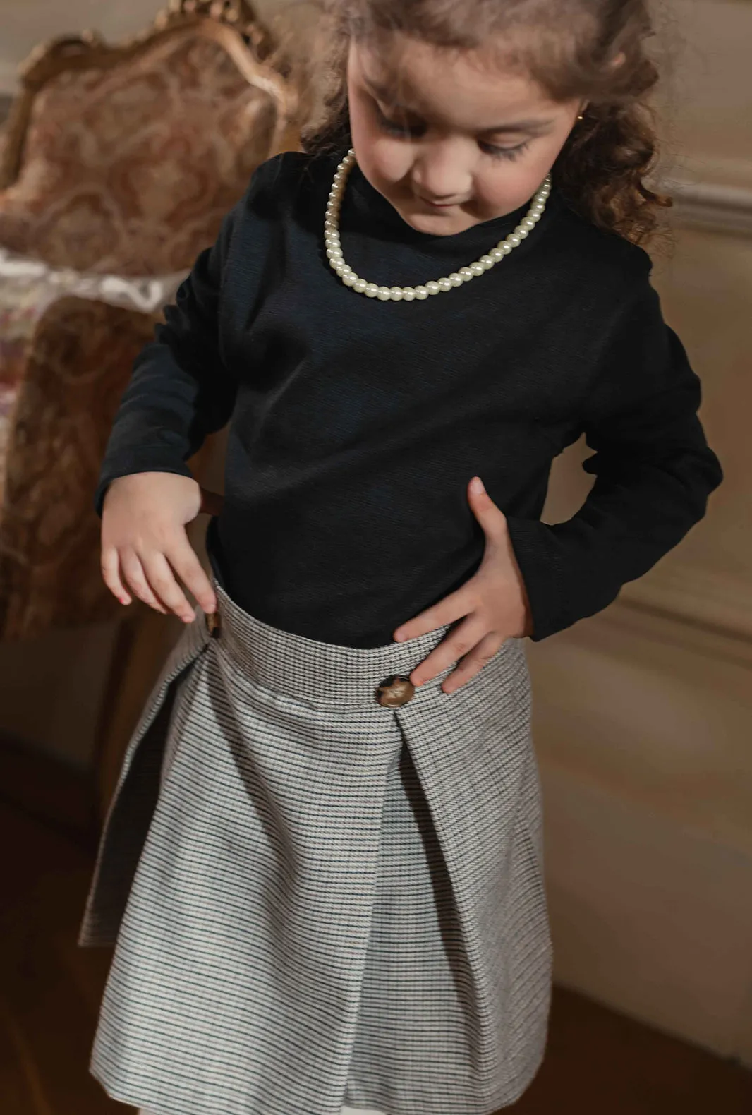 Checkered Woollen Skirt
