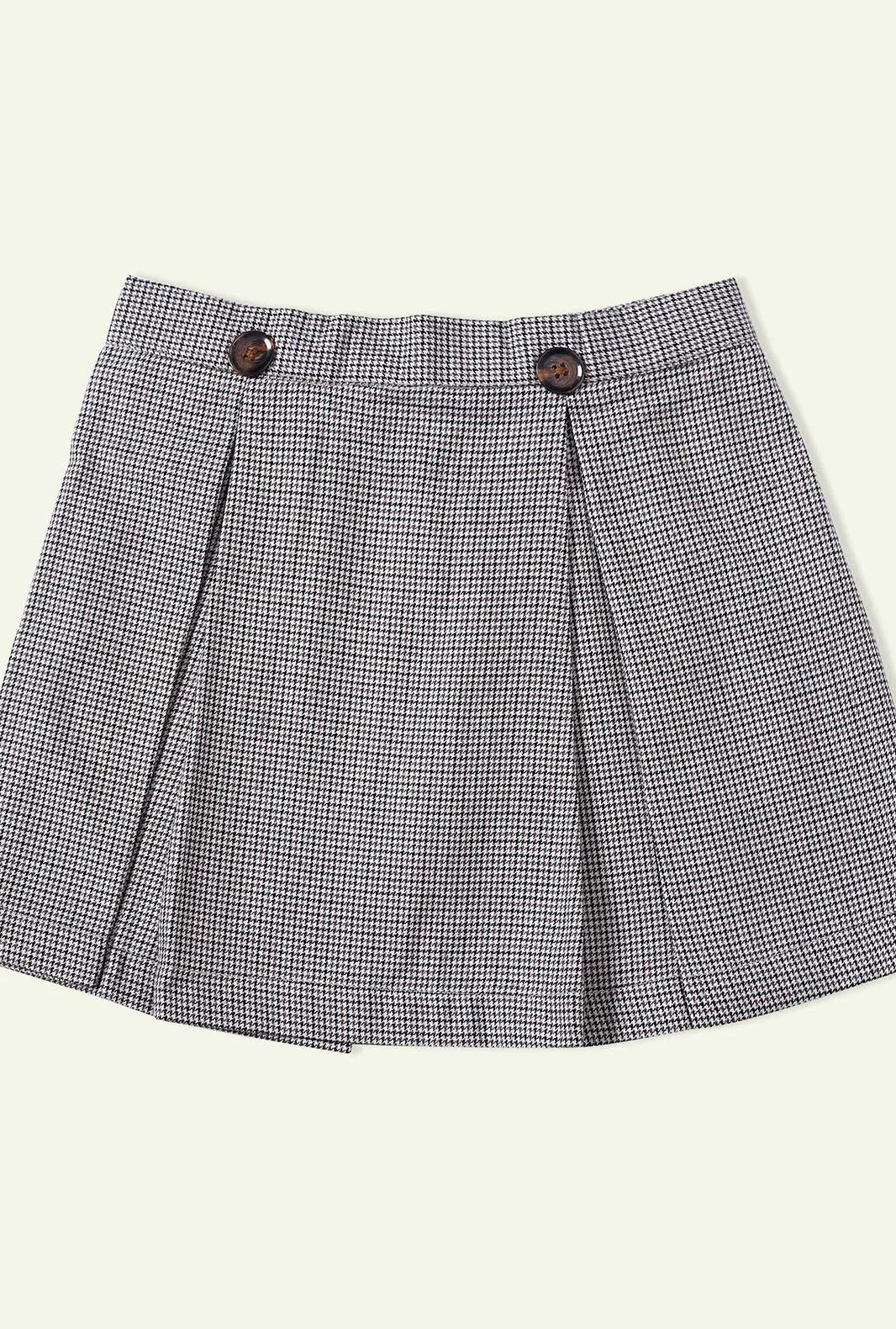 Checkered Woollen Skirt