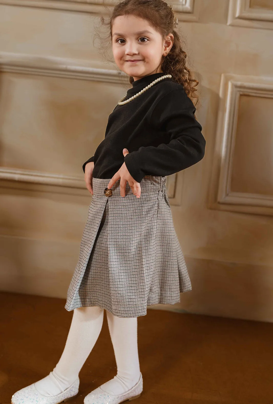Checkered Woollen Skirt