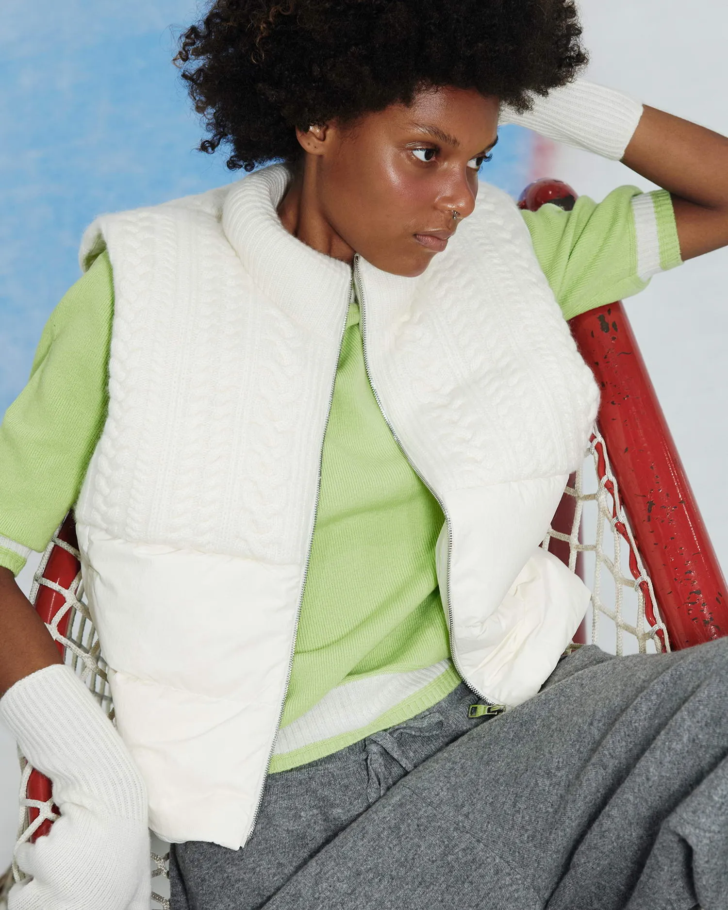 Circle Short Sleeve Sweater