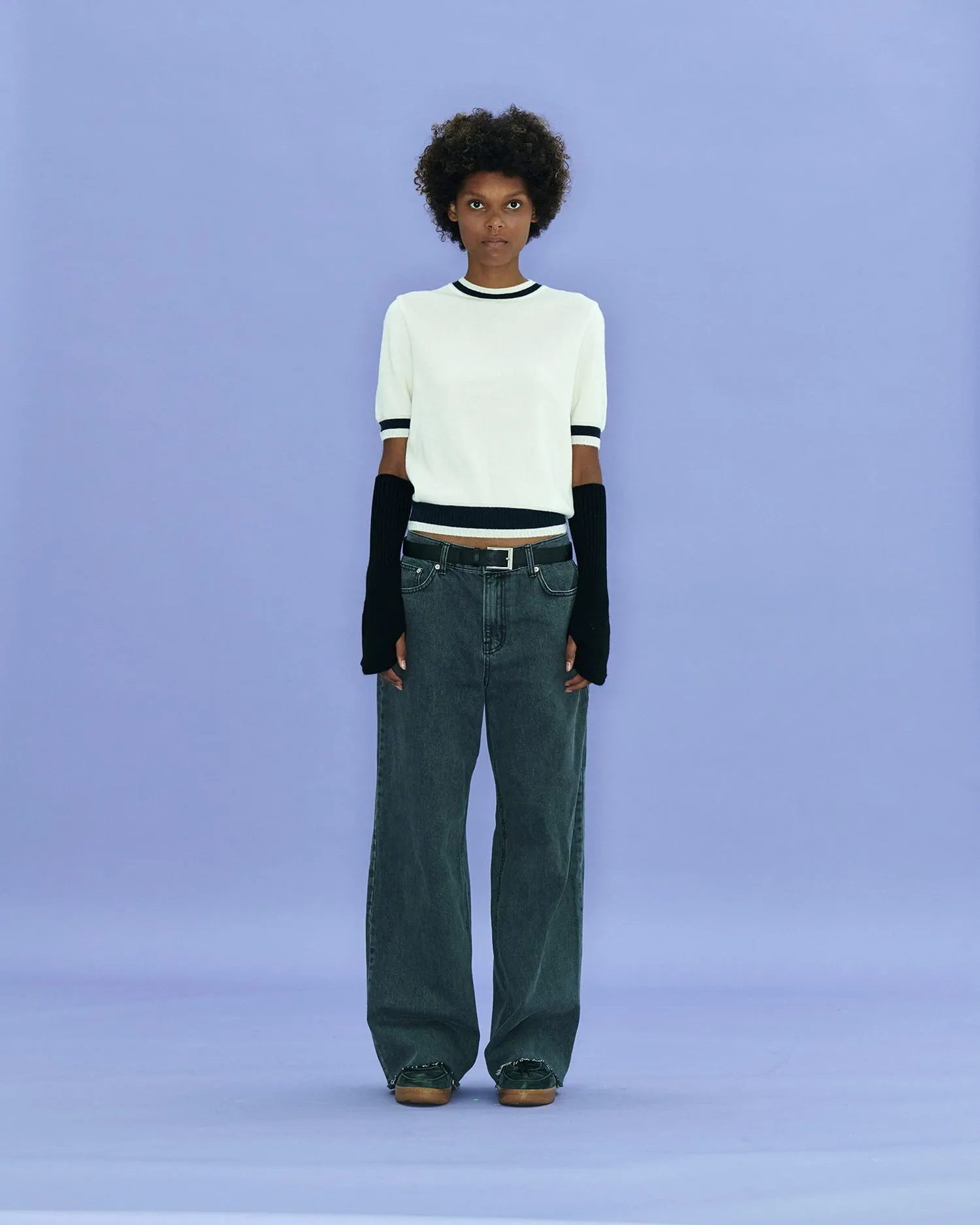 Circle Short Sleeve Sweater