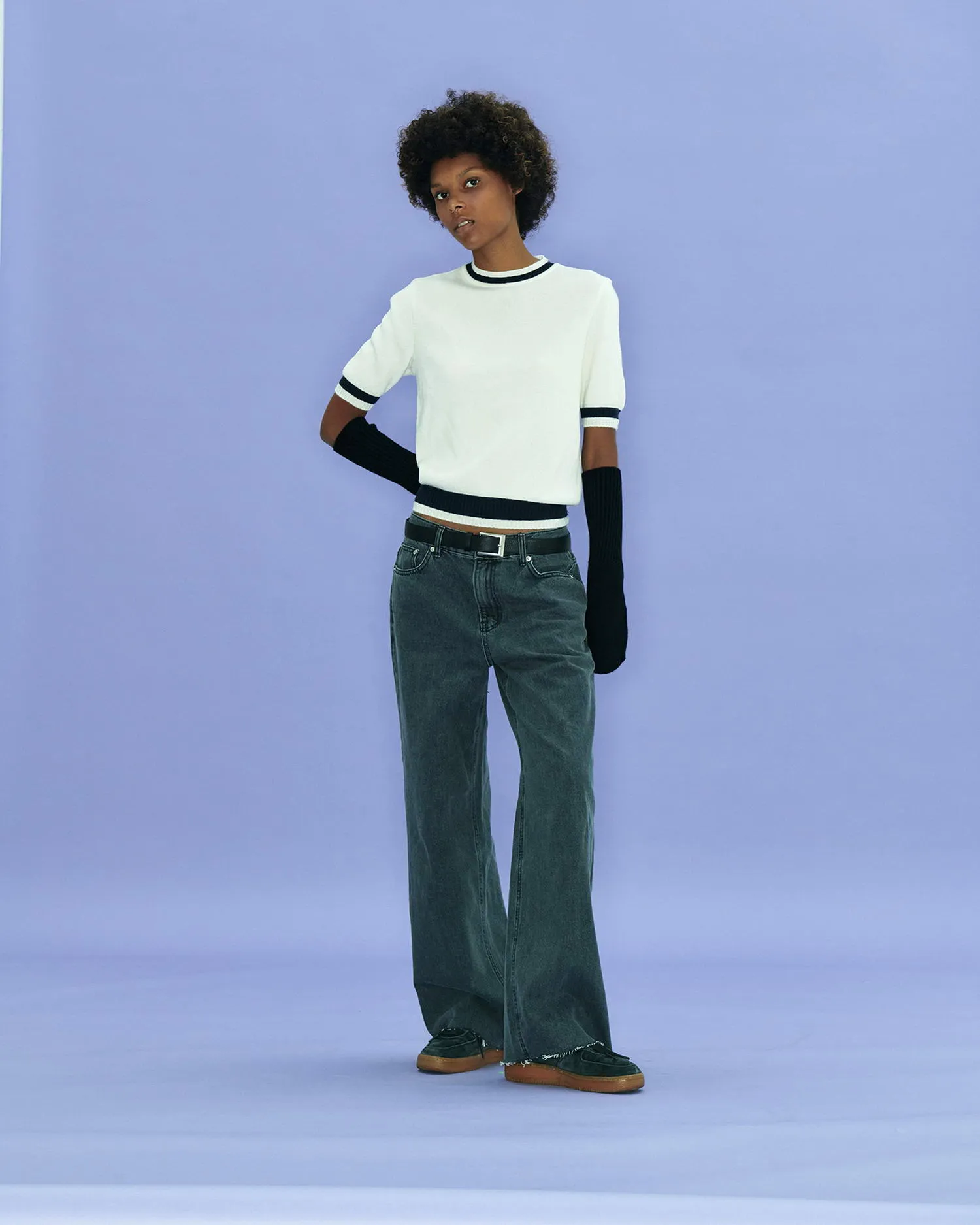 Circle Short Sleeve Sweater