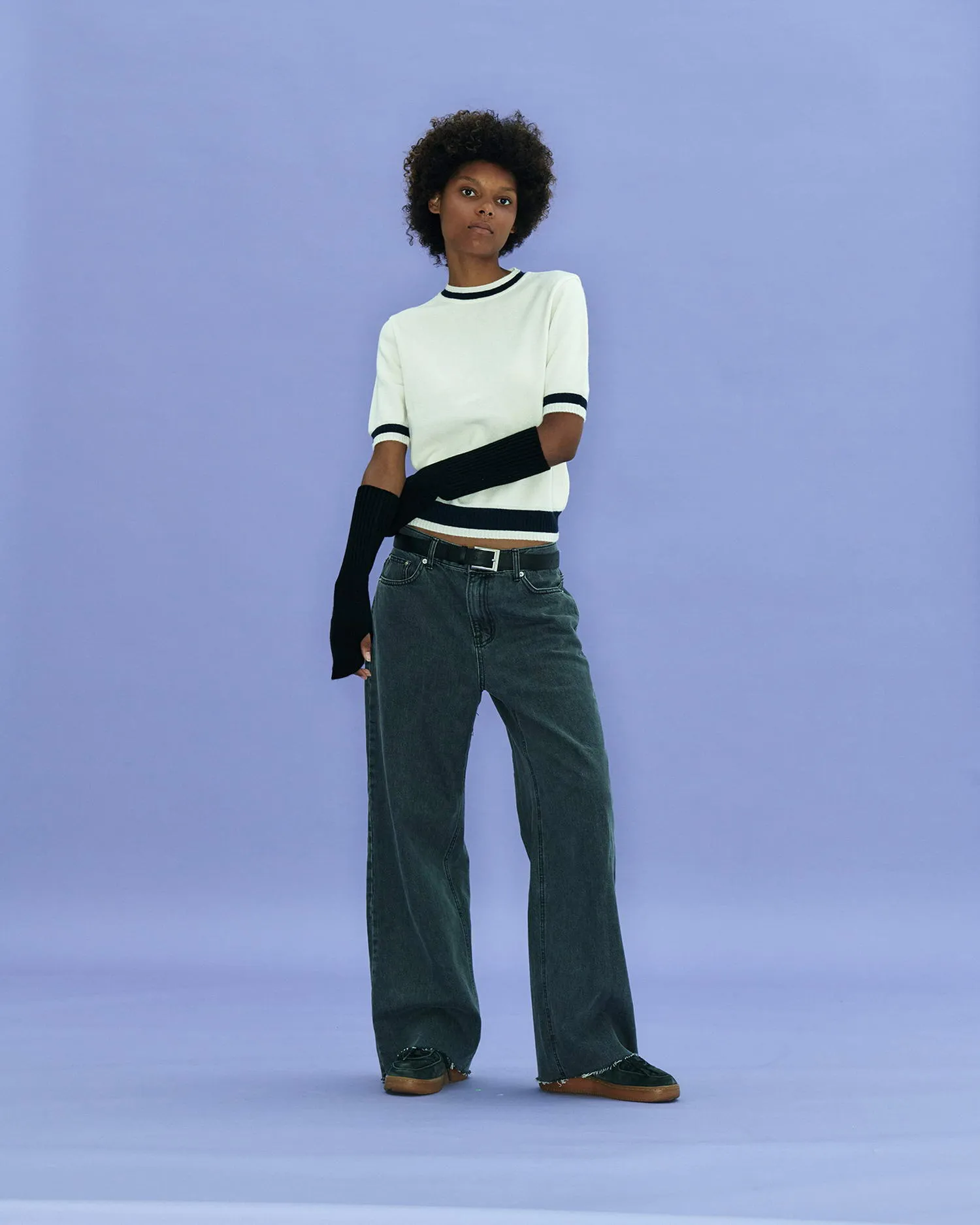 Circle Short Sleeve Sweater