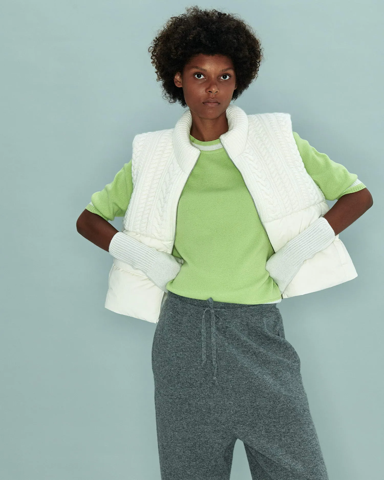 Circle Short Sleeve Sweater