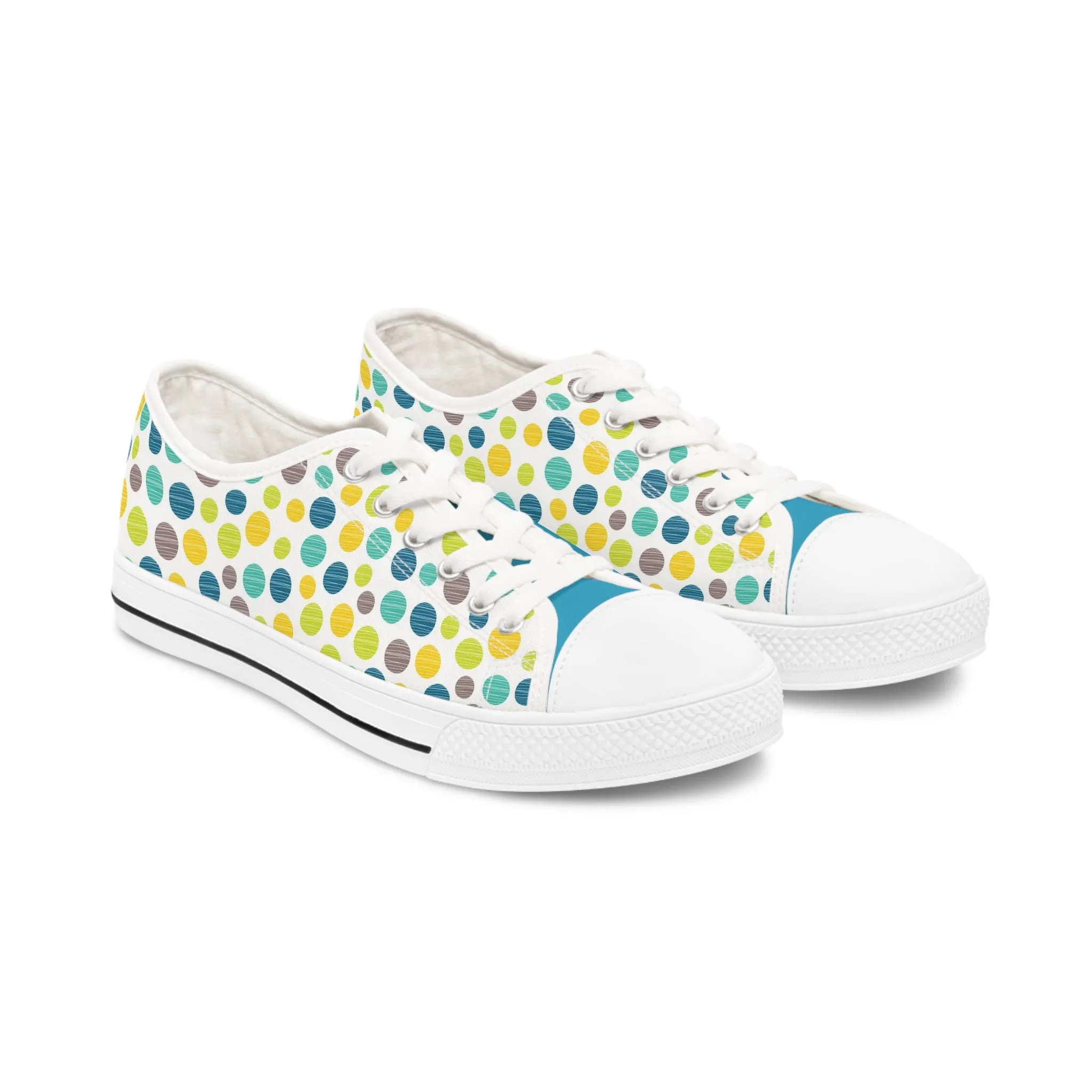 Circles of Color Women's Low Top Sneakers Shoes