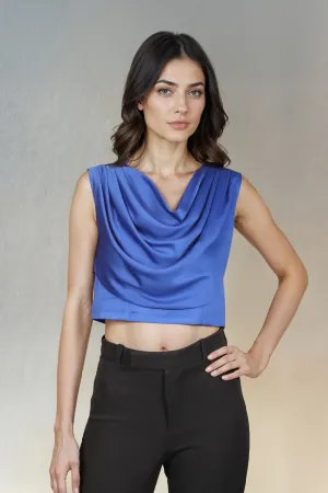 Cobalt Drape Top