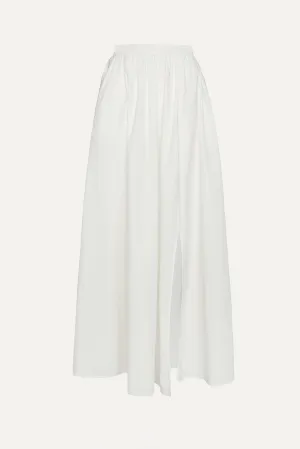 Cotton Long Skirt - White