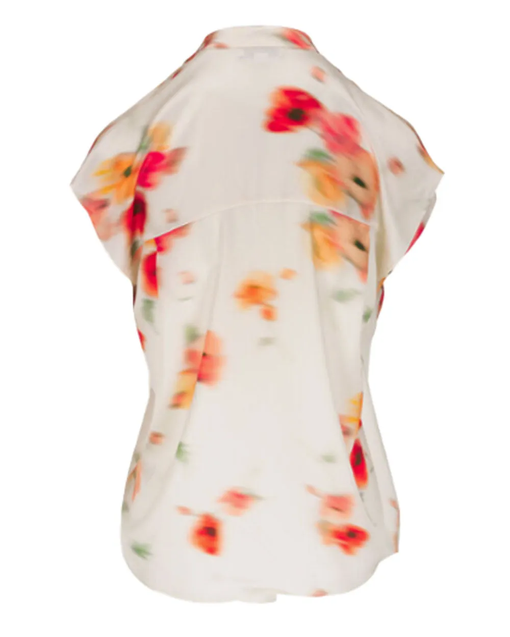Cream Dust Blur Band Collar Popover