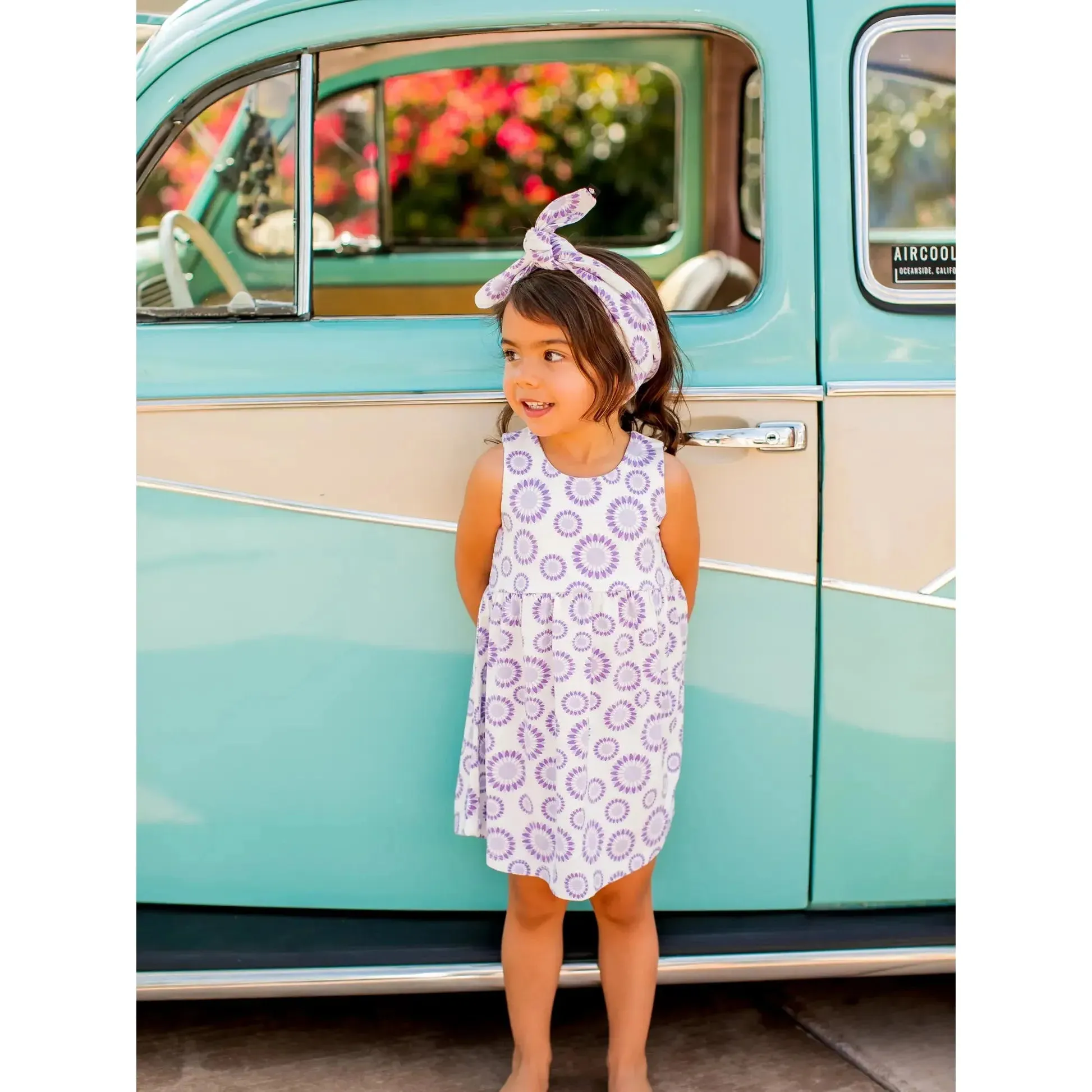 Crescent Moon Dress - Sunflower Purple