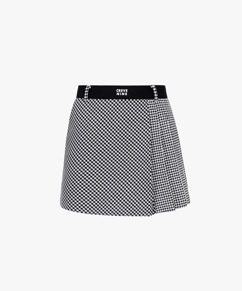 CREVE NINE: Mix Match Banding Skirt - Black