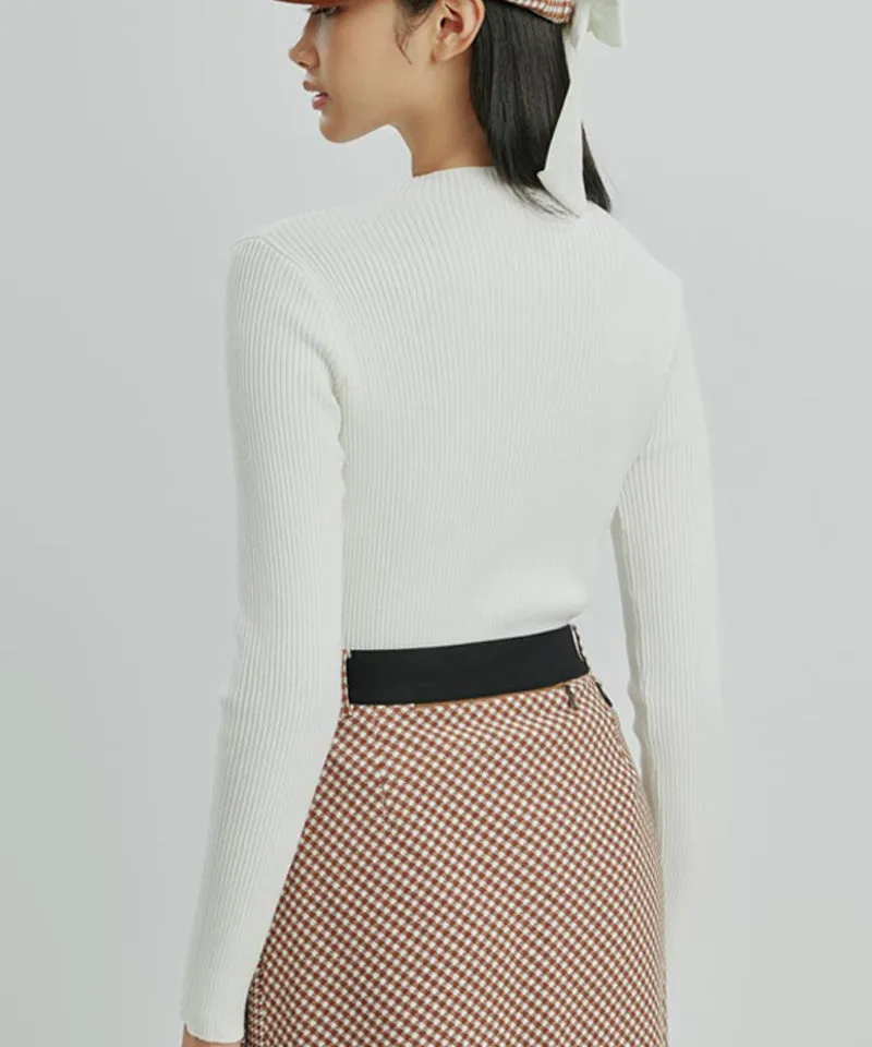 CREVE NINE: Mix Match Banding Skirt - Camel