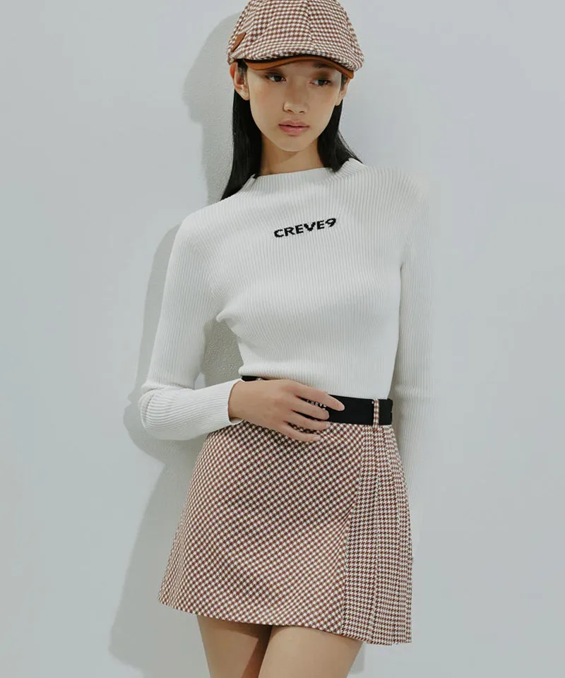 CREVE NINE: Mix Match Banding Skirt - Camel