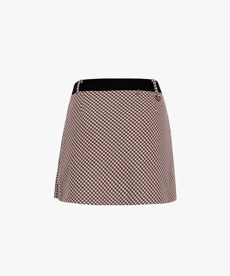 CREVE NINE: Mix Match Banding Skirt - Camel