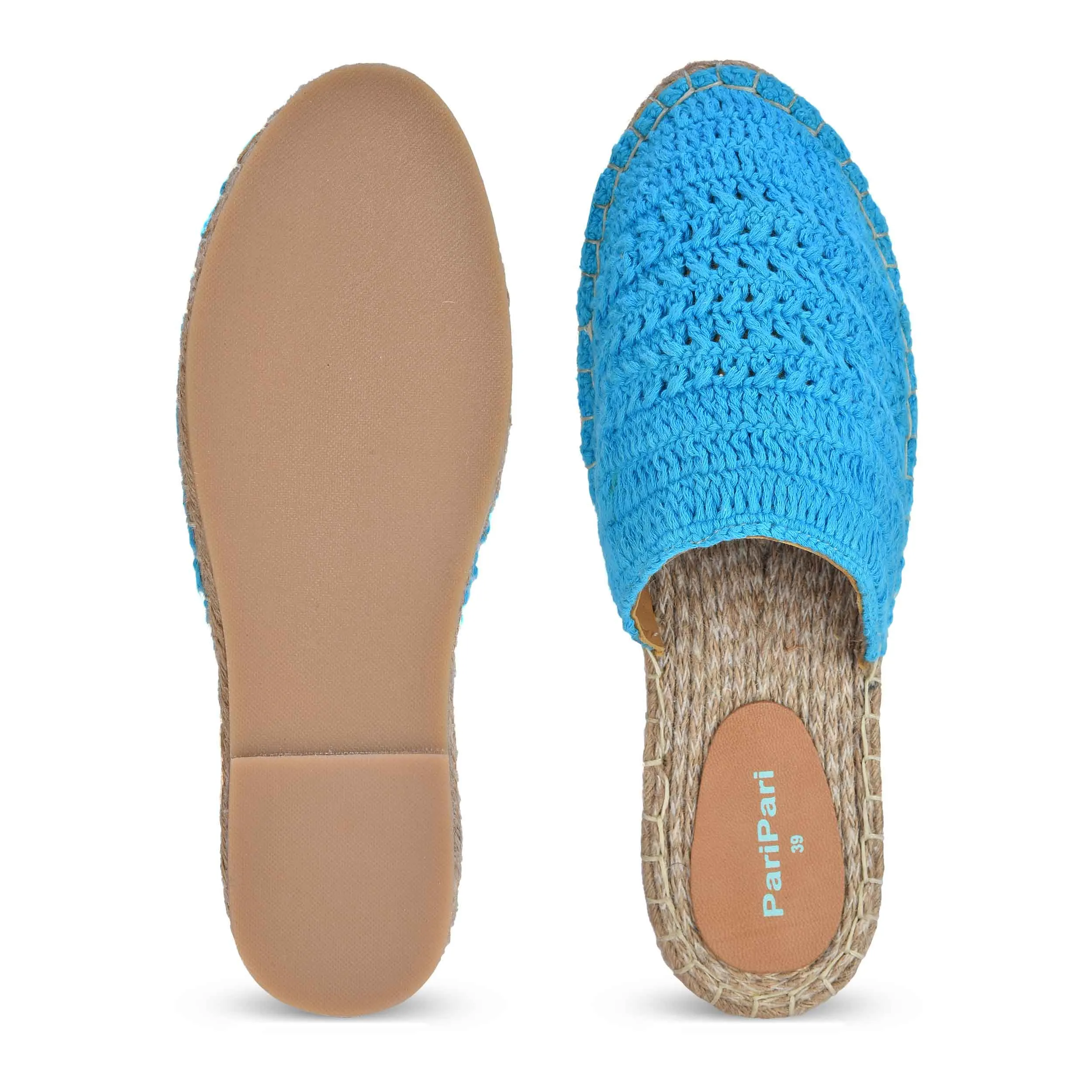Croshia Blue Espadrilles Flats