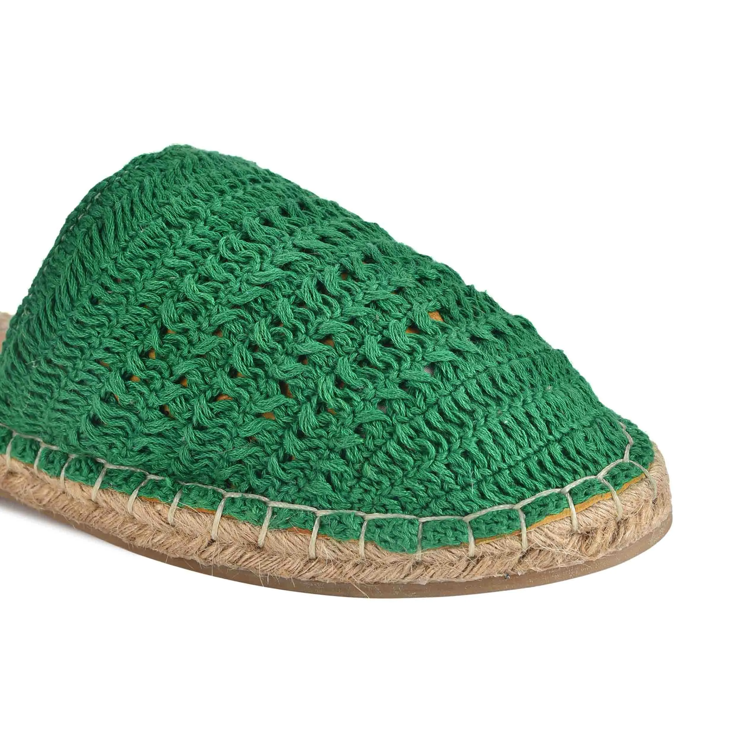 Croshia Green Espadrilles Flats