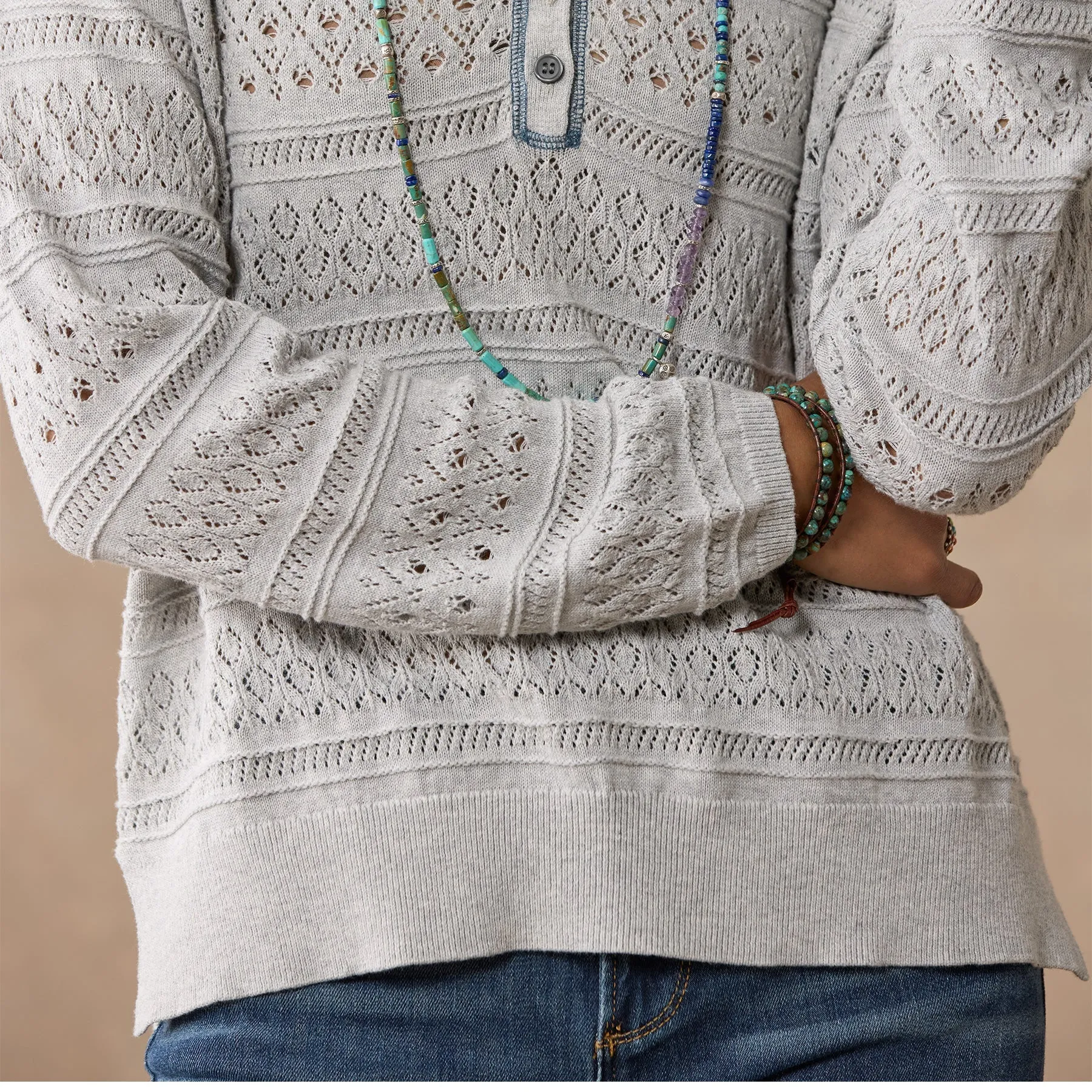 Devon Sweater Henley, Petite