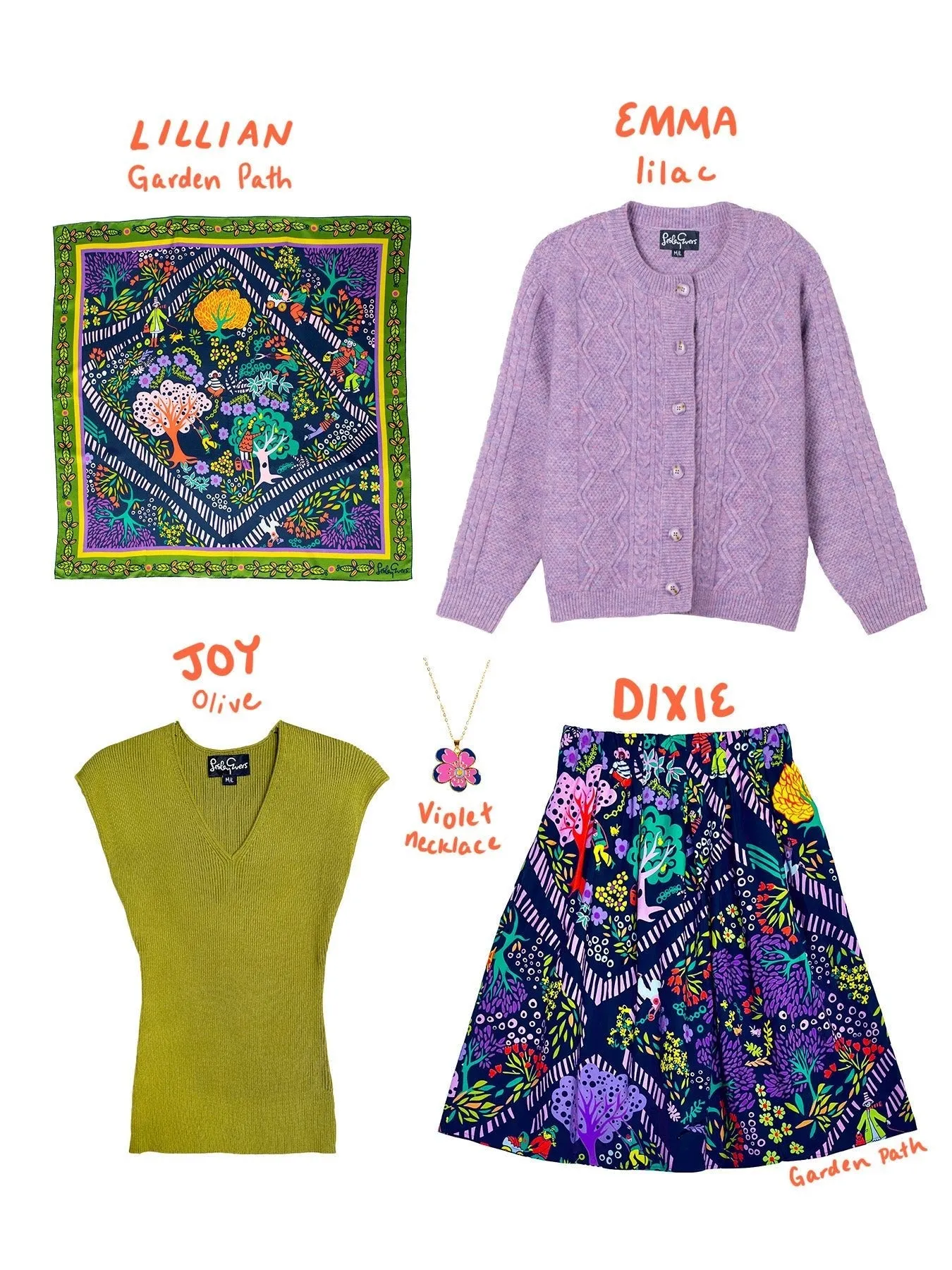 DIXIE skirt Garden Path Navy