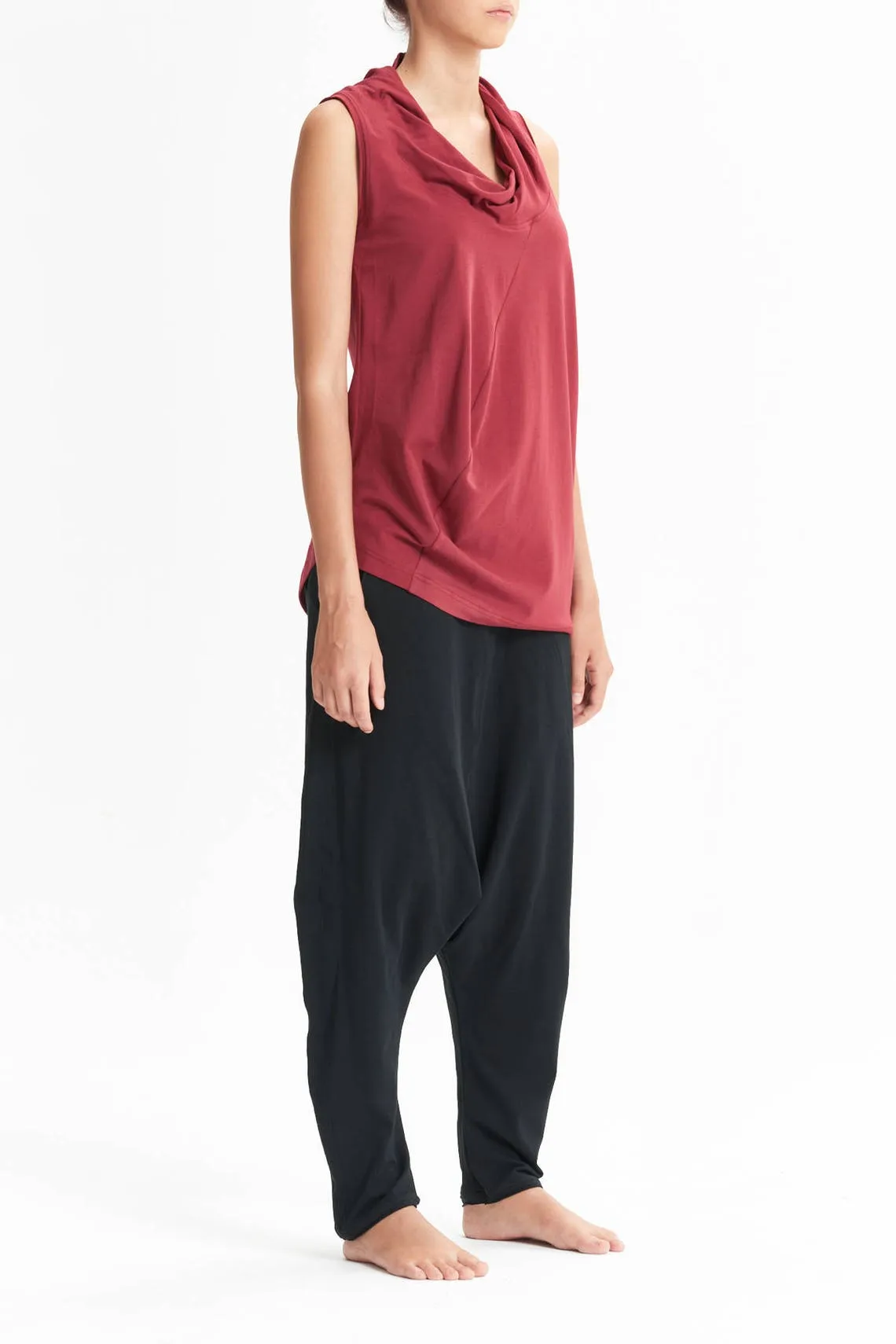 DRAPE COLLAR TANK TOP