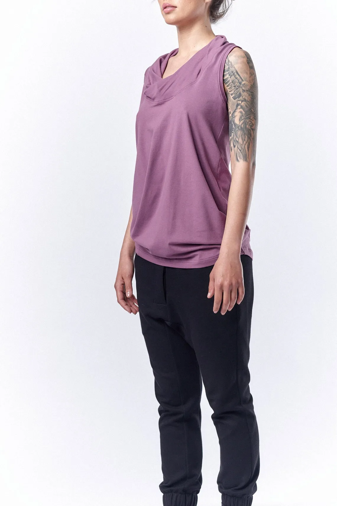 DRAPE COLLAR TANK TOP