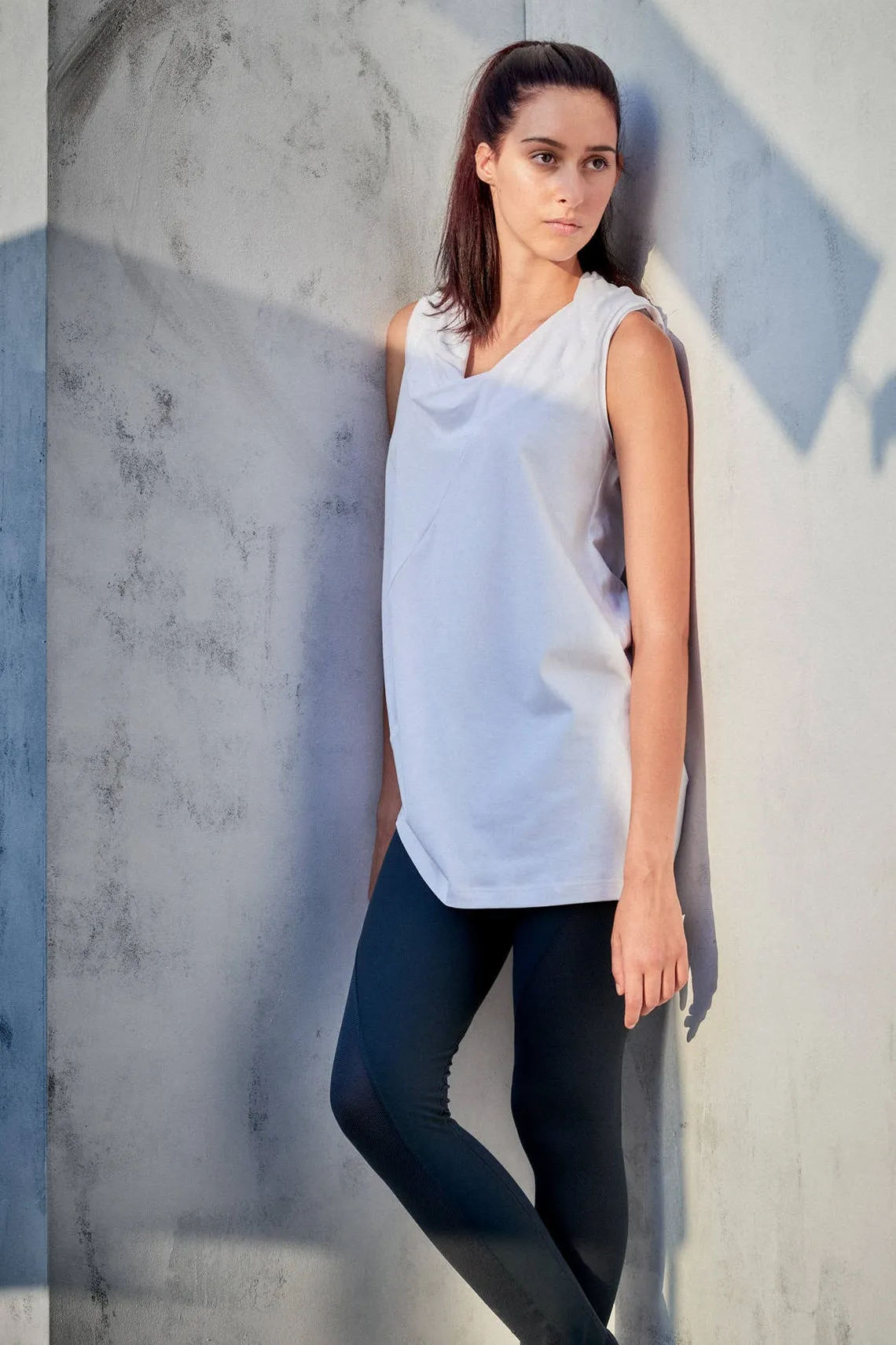DRAPE COLLAR TANK TOP
