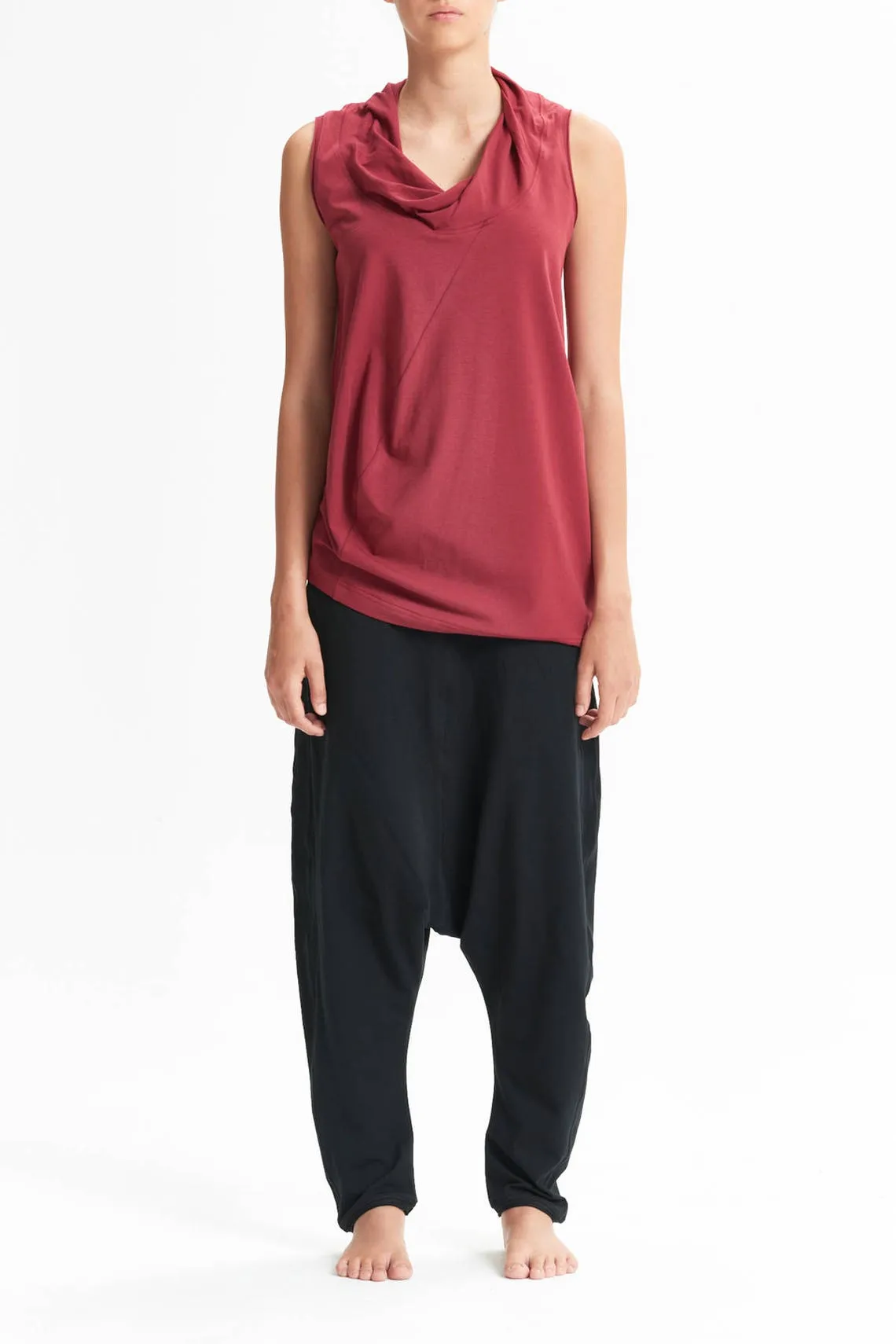 DRAPE COLLAR TANK TOP